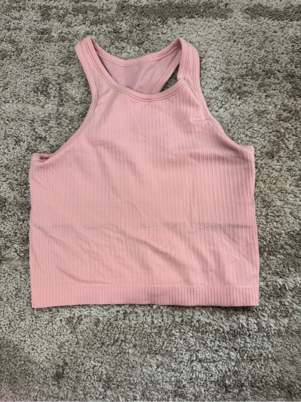 lululemon athletica Pink Ribbed Racerback Tank